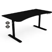 AROZZI Arena Moto Elektrisch Gaming-Schreibtisch - 160 x 82 x 73-117 cm - Schwarz