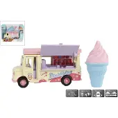 Toychamp kleintransporter Eiscreme Junior 11 cm gelb/rosa 2-teilig