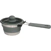 Eurotrail Kochtopf faltbar 1 liter silikon / edelstahl grau