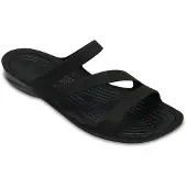 Crocs W Swiftwater Sandals 203998-060, Badelatschen, Damen, Schwarz, Größe: 38/39