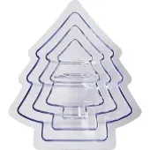 Mastrad 3 Formen für Schokoladetannen, Schokoladenform, Schokoform, Kunststoff, Transparent, F48292