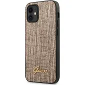 GUESS iPhone 12 mini 5.4" Lizard Cover Gold