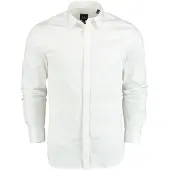 Armani Exchange für Herren. 8NZCBDZN10Z0113 Hemd Klassisch weiß (S), Lässig, Party, Baumwolle, Langarm