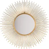 Beliani Metallic-Strahlenspiegel für die Wand, Ø 80 cm, Gold, CILLY