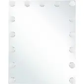 Beliani Badspiegel Transparent 40 x 50 cm Eisen mit LED-Beleuchtung Rechteckig Modern