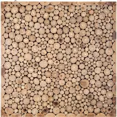 Beliani Schmuck Wanddekoration ZWEIG aus Holz