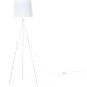 Beliani Stehlampe weiss 149 cm Trommelform SAMBRA
