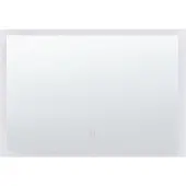 Beliani Badspiegel Silber / Transparent 80 x 60 cm mit LED Beleuchtung rechteckig Elegant Modern