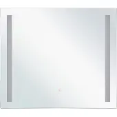 Beliani Badspiegel Transparent 60 x 70 cmmit Glas mit LED Beleuchtung Rechteckig Modern