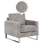 Beliani Jumbo Cordsessel, grau, VIND