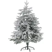 Beliani Weihnachtsbaum 120 cm Weiß Schneebedeckt mit Kunstschnee und Ständer Weihnachtszeit/ Weihnachten/ Wohnzimmer Modern