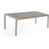 Beliani Gartentisch Grau Aluminium für 6 Personen 180 x 90 cm Modern Design
