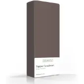 Romanette Topper Spannbettlaken Taupe (Baumwolle)-160 x 200 cm