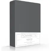 Romanette Spannbettlaken Anthrazit (Baumwolle)-200 x 200 cm