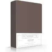 Romanette Spannbettlaken Taupe (Baumwolle)-90 x 200 cm