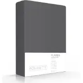Romanette Hoeslaken Antraciet (Flanel)-200 x 220 cm