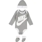 Nike Geschenkbox - Krabbelschuhe/Mütze/Body l/ä - Kastanienbraun - - 0-6 mt - Body L/Ä