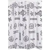 RIDDER Duschvorhang Textil 240x180 cm Neptun grau