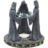 Nemesis Now Magischer Kreis Duftlampe 16cm Ölbrenner - Pagan Triple Moon -