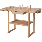 TecTake Holzwerkbank 117 x 47,5 x 83 cm