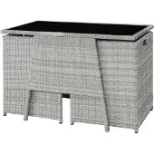 TecTake Rattan Sitzgruppe Lausanne für 2 Personen