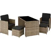 TecTake Rattan Sitzgruppe Palermo für 2 bis 4 Personen