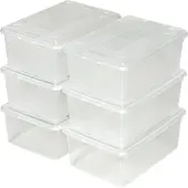 TecTake 24er-Set Schuhbox mit Deckel 33 x 23 x 12 cm