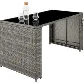 TecTake Rattan Sitzgruppe - UV-beständiges Polyrattan, Wasserabweisende Polster