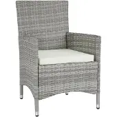 TecTake Aluminium Rattan Sitzgruppe Menorca wetterfest und UV-beständig
