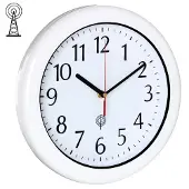 Monzana Wanduhr Funk Wasserdicht Groß 30cm Modern mit Batterien Küchenuhr Analog Zeitumstellung automatisch Haushalt Funkuhr Weiß