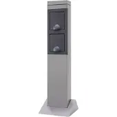 REV Steckdosensäule außen 2fach Aluminium