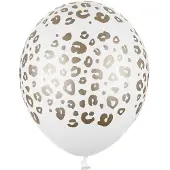 Party Deco Balloons 30 cm, Spots, Pastel Pure White (1 pkt / 50 pc.)