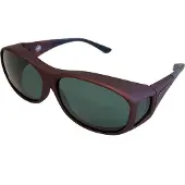 Cocoons Fitover M Unisex-Sonnenbrille Vollrand Quadratisch Kunststoff-Gestell, rot