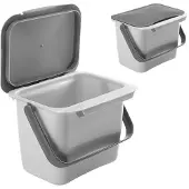 Metaltex 297528000 Bin-Tex Abfallsammler grau mit Deckel / -Box