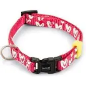 Beeztees BZ NYL HALSBAND HERZ PINK 20-3
