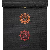 Gaiam Yoga Matte schwarz mit Chakra 6 mm
