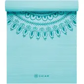 Gaiam - 6 mm Premium Yoga Mat - Yogamatte Gr 61 x 173 x 0,6 cm blau