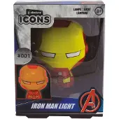 Paladone Iron Man Icon Light BDP, Umgebungsbeleuchtung, Mehrfarbig, Kunststoff, Badezimmer, Kinderzimmer, Akku, AAA
