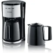 Severin KA 9253, Filterkaffeemaschine, Gemahlener Kaffee, 1000 W, Schwarz, Edelstahl