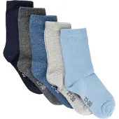 Minymo Socken - 5er-Pack - Navy/Blau/Graumeliert - - 31/34 - Socken