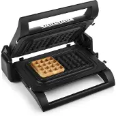Nova 110502 4-IN-1 Sandwich-Waffel-Grill, Materialmixgehäuse, 1550 Watt, Thermostat, Schräger Fettablauf