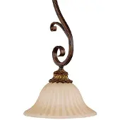 Elstead Lighting Sonoma Valley Zeitgenössische Aufhängung Stahl Antik Braun Glas 1 Licht E27