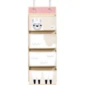 3 Sprouts White Llama Babybett Organizer