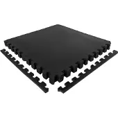 VirtuFit Fitness-Puzzlematte 4-teilig 120x120 cm EVA-Schaum Schwarz