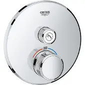GROHE THERMOSTAT MIT 1 ABSPERRVENTIL, Dusche, Drehventile, Metall, Chrom