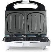 Bourgini Sandwichmaker XXL Schwarz – 800 W – Sandwichtoaster – Kontaktgrill