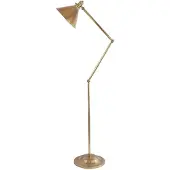 Elstead Lighting Provence Industrial Stehleuchte Stahl Antik Messing 1 Licht E27