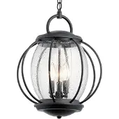 Elstead Lighting Elstead Vandalia Außen-Hängeleuchte E14 3-fach Strukturiertes Schwarz IP44