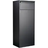 Allux Paketbriefkasten 800 Parcel RS, schwarz, 39 x 98 x 28 cm, Rukoschloss, Entnahme hinten