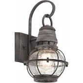 Elstead Lighting Elstead Bridge Point Außen-Wandleuchte E27 33cm Verwittertes Zink IP44